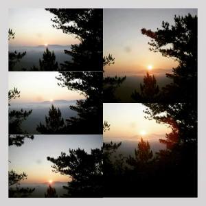 the collage of how I captured every single moment of the sunrise in Mt.Kiltepan View Point! Breathtaking view isn't?