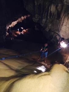 Another risky stunt!!!!Rock Climbing in stalactite rock formation!!