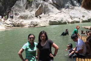 Have to take selfies and swimming in a shallow part of the river.